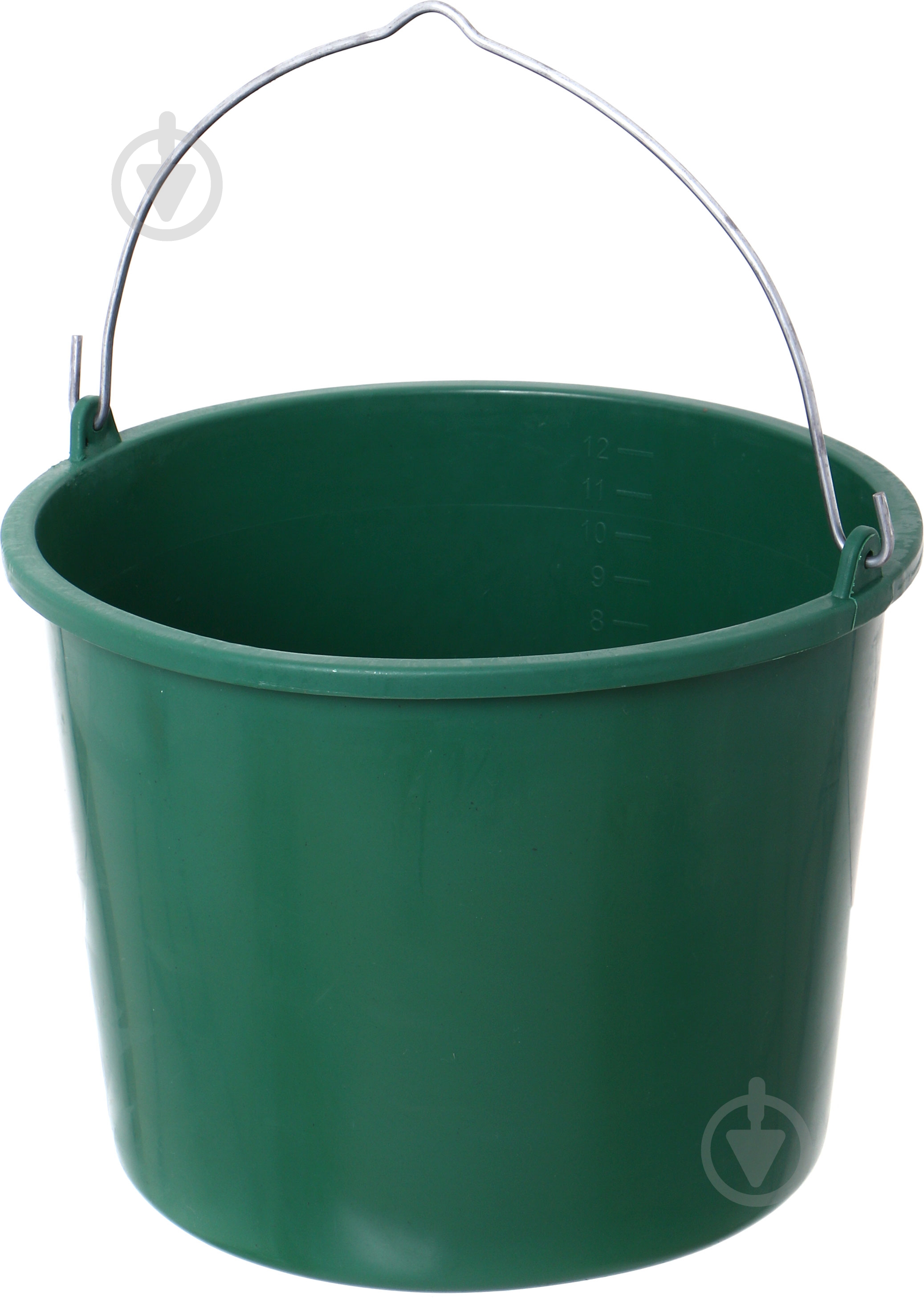 Ведро обычное пластиковое 16 л зеленый - фото 1