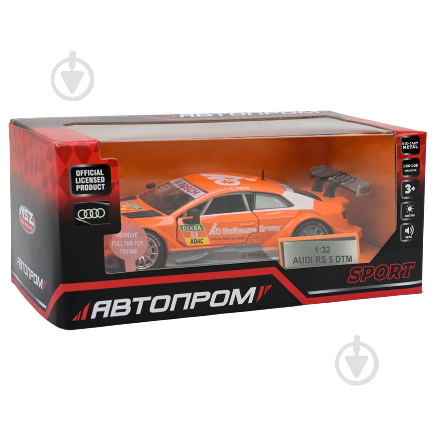 Автомодель Автопром 1:32 Audi RS 5 DTM 68448 - фото 6