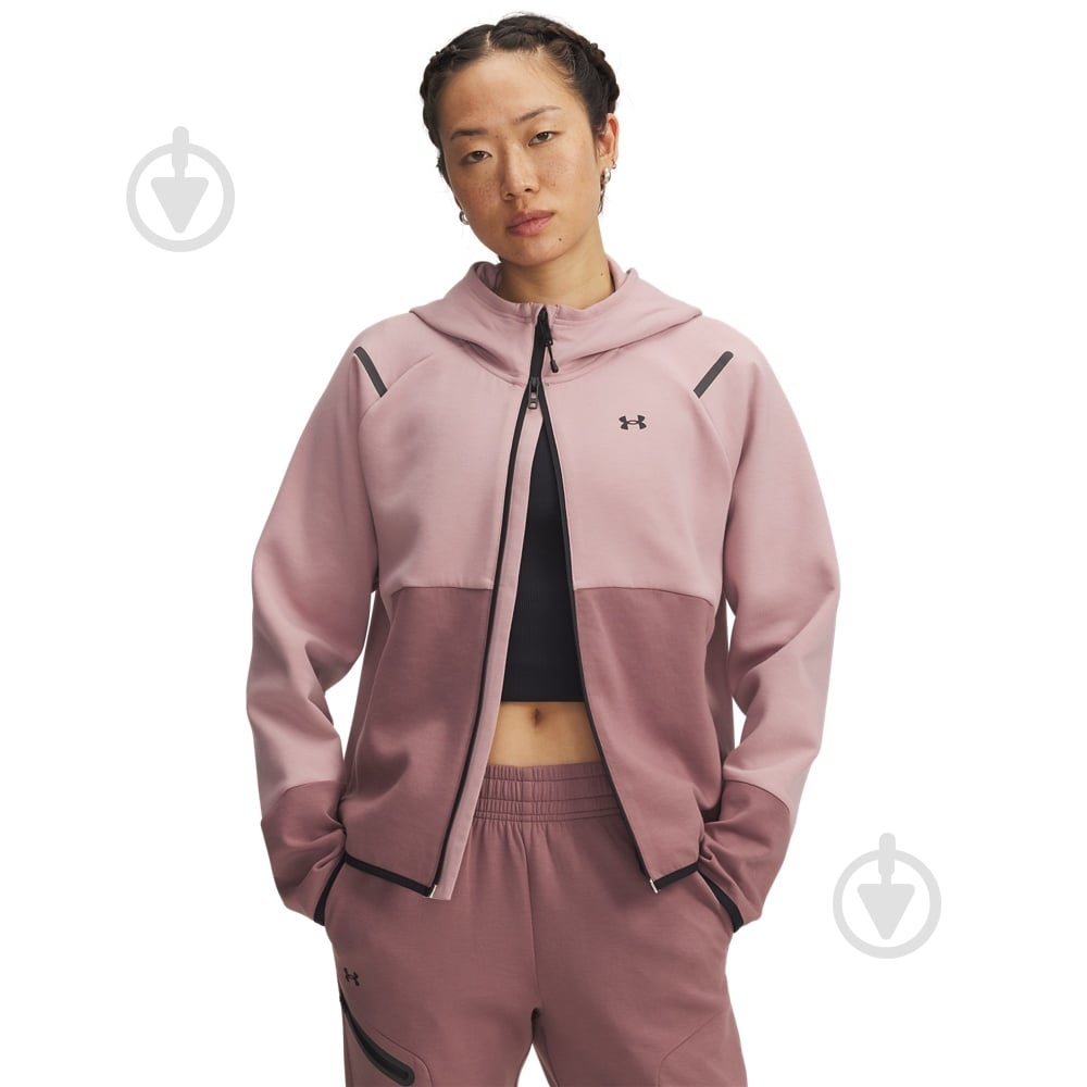 Ветровка женская демисезонная Under Armour Unstoppable Fleece FZ 1379842-673 р.L коричневая - фото 1 Ветровка женская демисезонная Under Armour Unstoppable Fleece FZ 1379842-673 р.L коричневая - фото 1