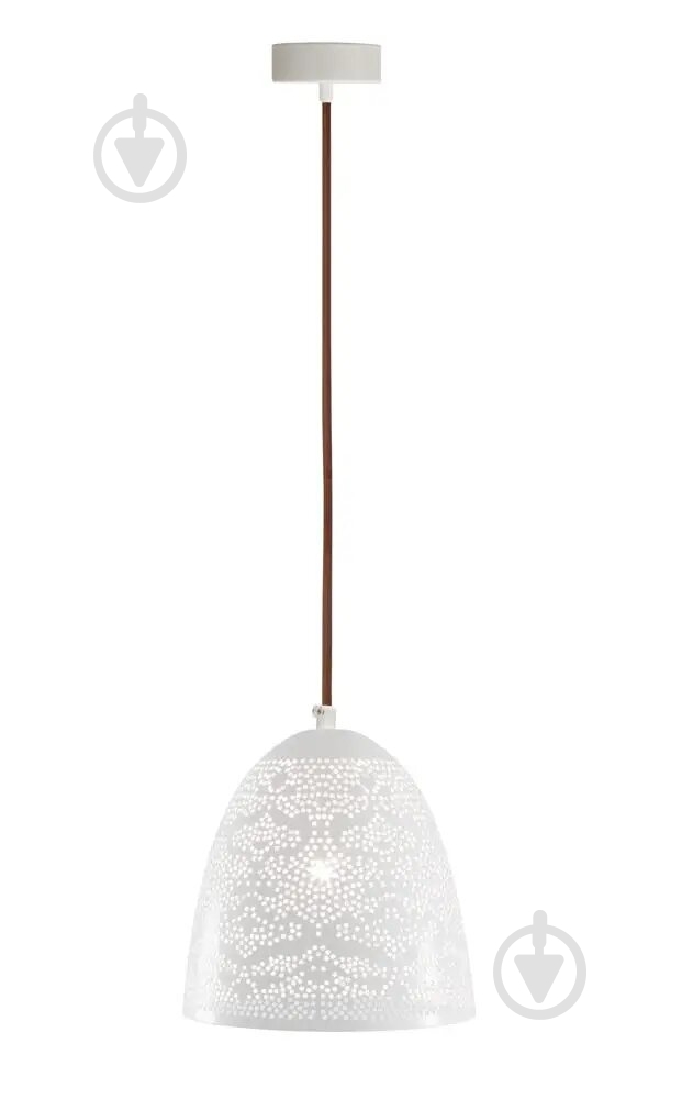 Люстра подвесная Candellux BENE 1x60 Вт E27 белый 31-70340 - фото 1