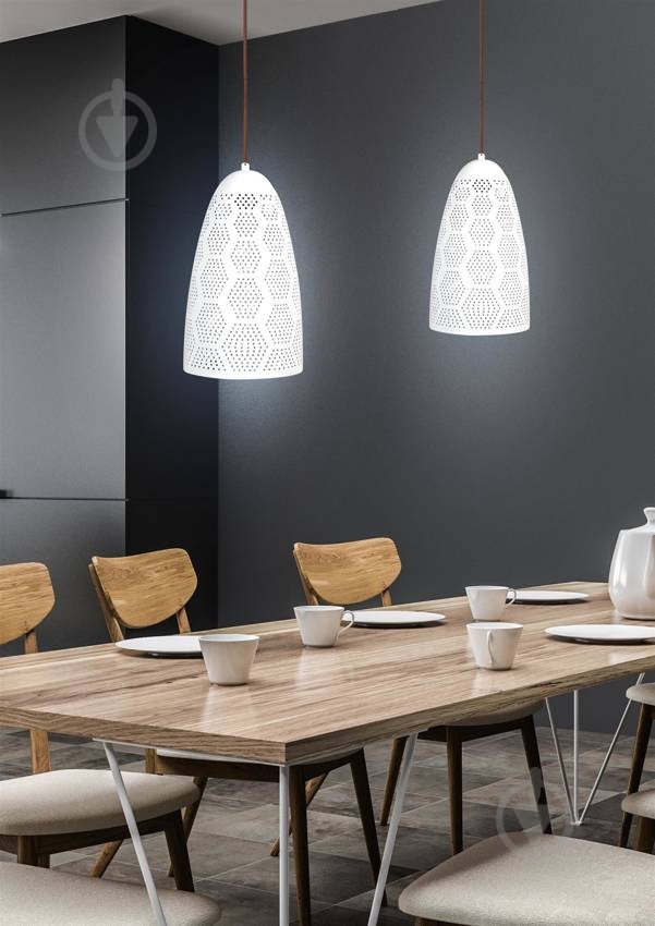 Люстра підвісна Candellux BENE 1x60 Вт E27 білий 31-70593 - фото 3 Люстра підвісна Candellux BENE 1x60 Вт E27 білий 31-70593 - фото 3