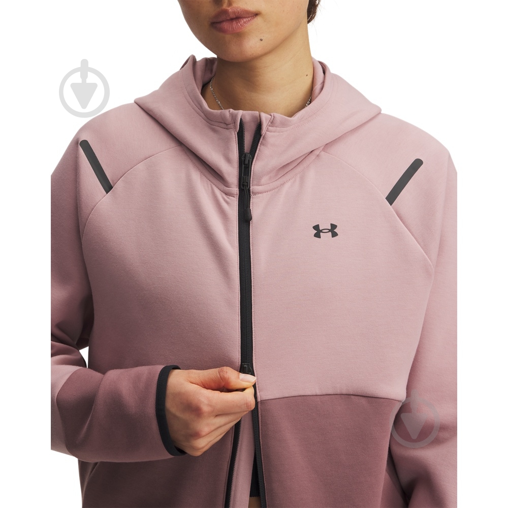 Вітрівка жіноча демісезонна Under Armour Unstoppable Fleece FZ 1379842-673 р.XS коричнева - фото 3 Вітрівка жіноча демісезонна Under Armour Unstoppable Fleece FZ 1379842-673 р.XS коричнева - фото 3