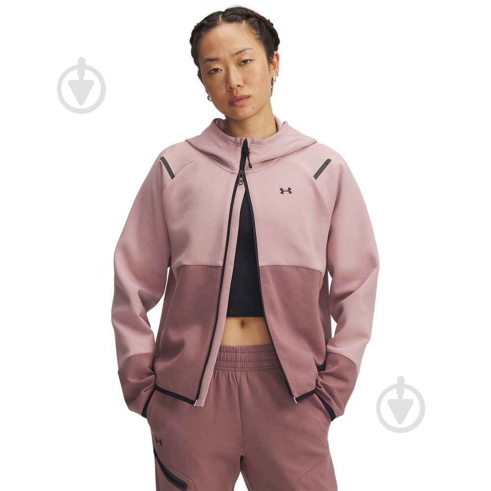 Вітрівка жіноча демісезонна Under Armour Unstoppable Fleece FZ 1379842-673 р.XL коричнева - фото 1 Вітрівка жіноча демісезонна Under Armour Unstoppable Fleece FZ 1379842-673 р.XL коричнева - фото 1