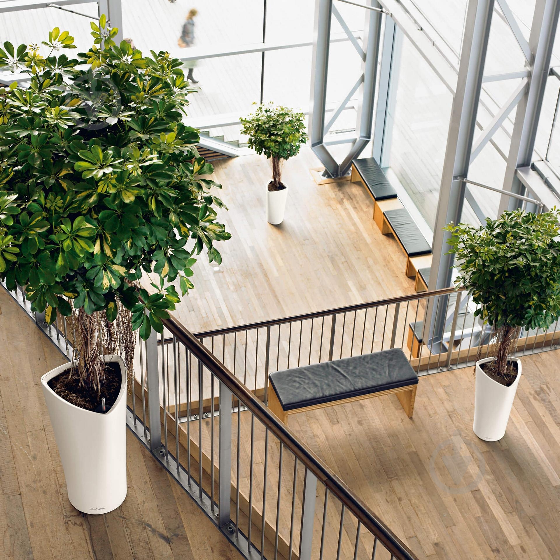 Кашпо Lechuza Delta 40 трикутний 17 білий (15540) - фото 6