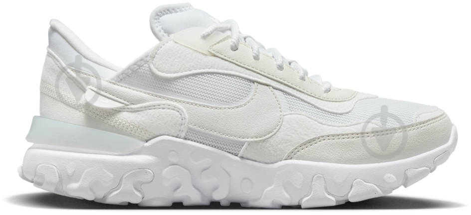 Кроссовки женские демисезонные Nike REACT R3VISION DQ5188-100 р.41 белые - фото 1