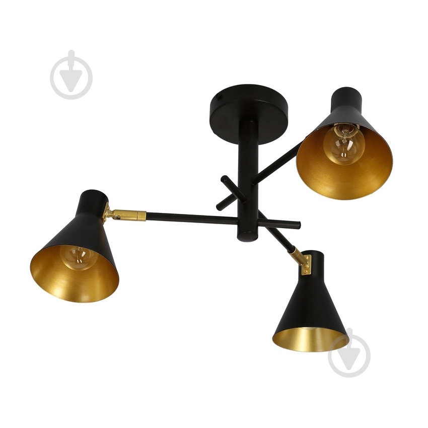 Люстра Candellux LESS 3x40 Вт E14 чорний/золото 33-70975 - фото 2