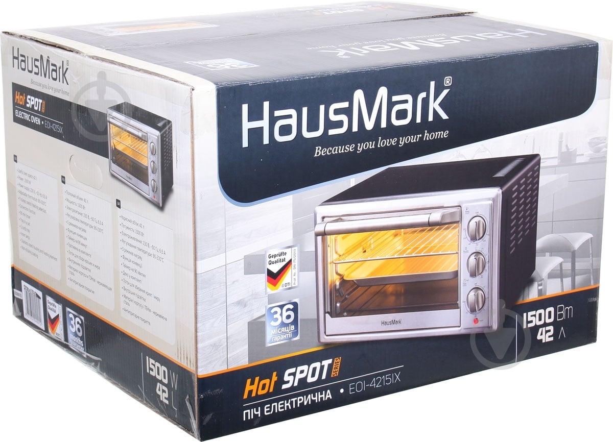 ВИТРИНА! Электрическая печь HausMark EOI-4215IX - фото 7 ВИТРИНА! Электрическая печь HausMark EOI-4215IX - фото 7