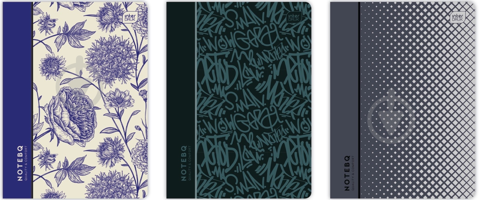 Блокнот InterDRUK А4 60 клетка в ассортименте - фото 1