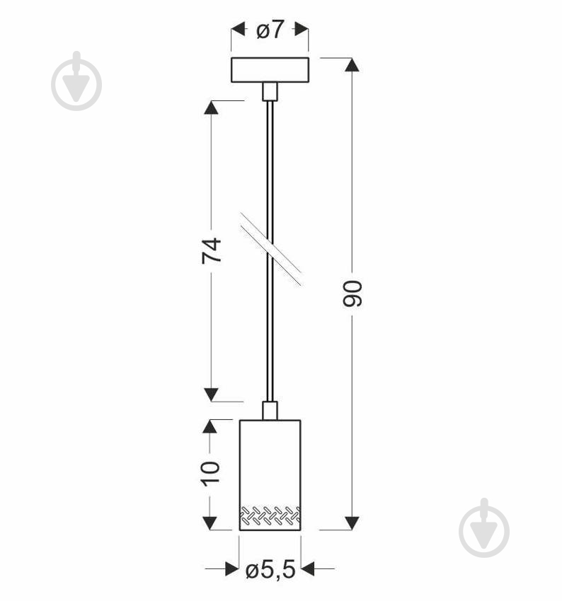 Люстра підвісна Candellux Tubo 1x25 Вт GU10 коричневий/чорний 31-78568 - фото 3