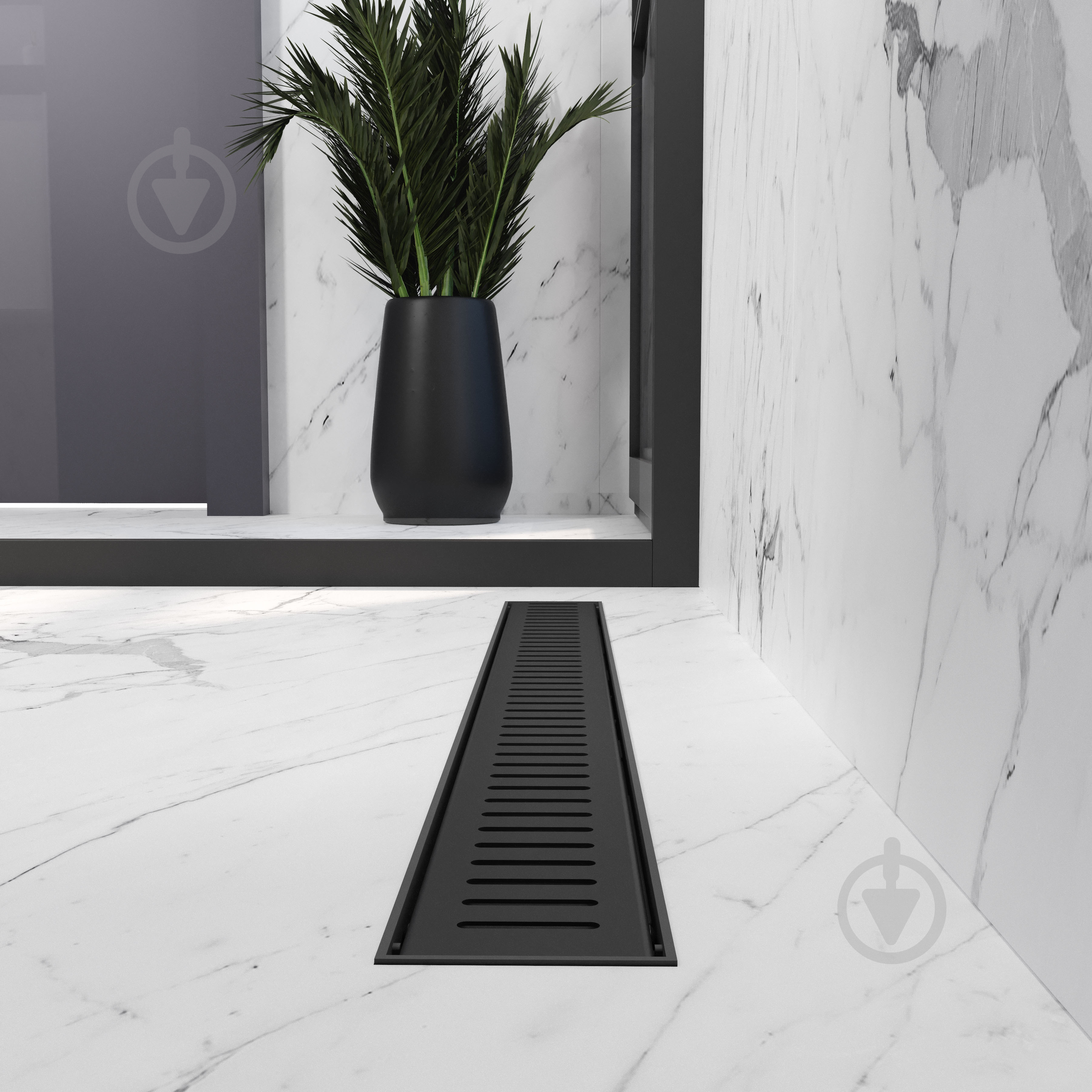 Душевой трап AQUA 70 см с решёткой Line matt black - фото 4 Душевой трап AQUA 70 см с решёткой Line matt black - фото 4