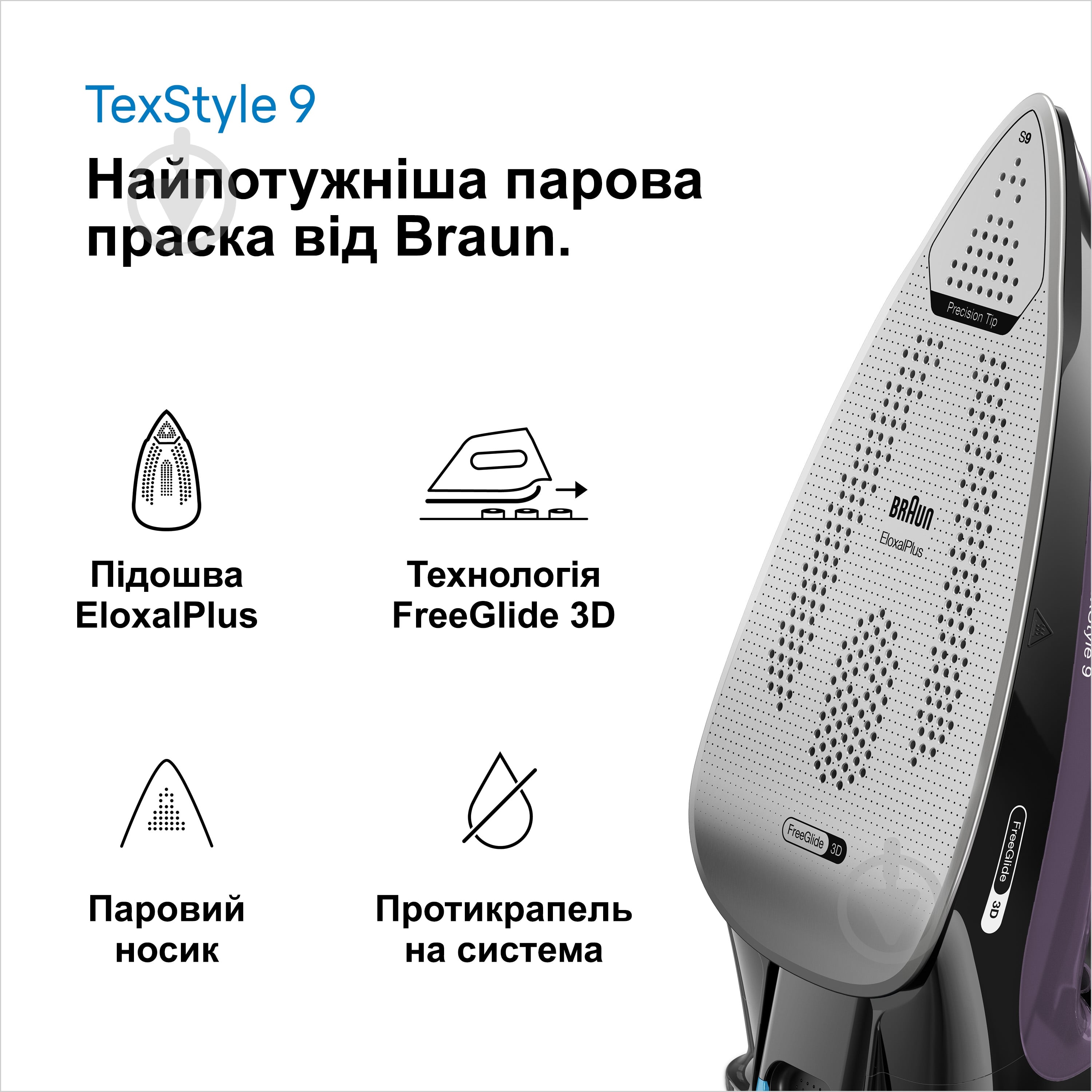 ВІТРИНА! Праска Braun SI9661VI TexStyle 9 - фото 2 ВІТРИНА! Праска Braun SI9661VI TexStyle 9 - фото 2