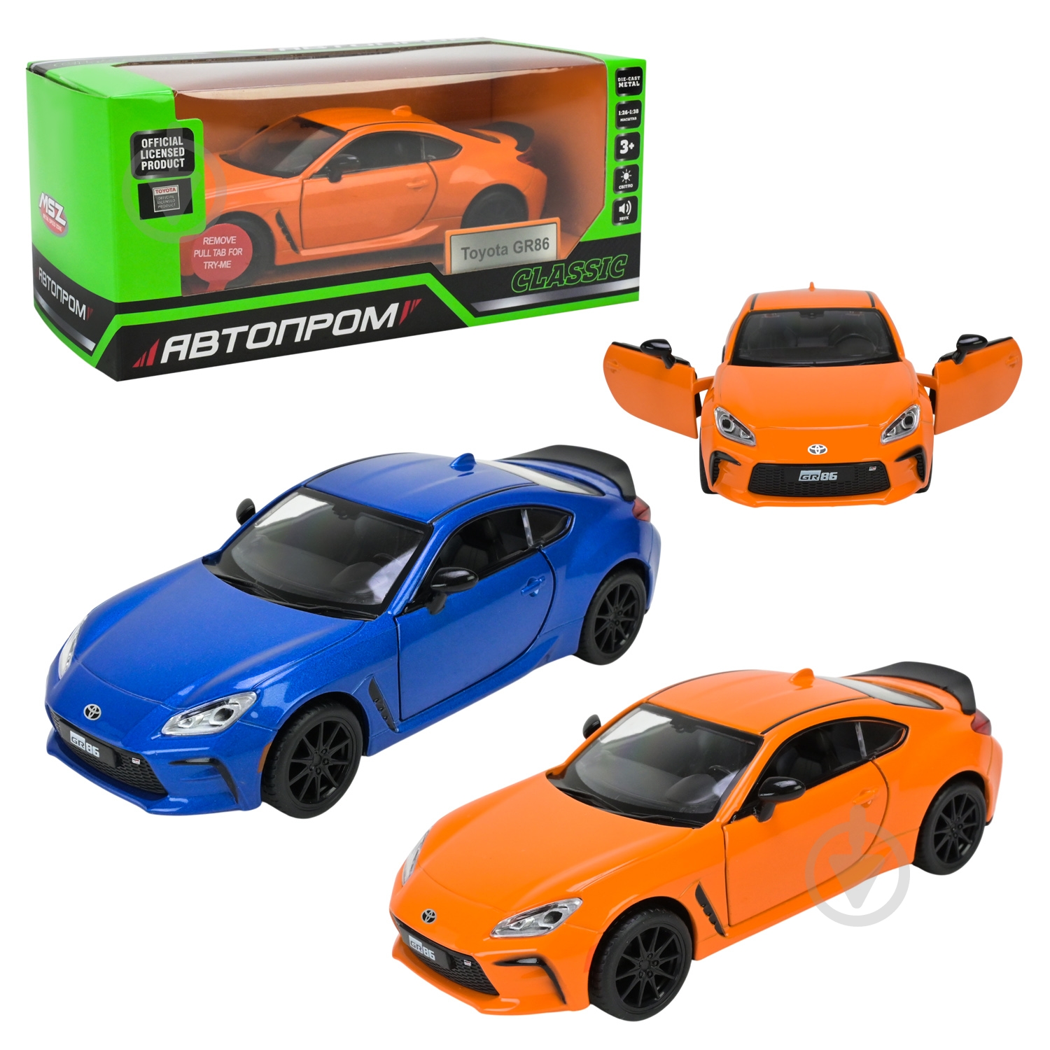 のあ ᐉ Автомодель Автопром 1:28 Toyota GR 86 68742 • Купить в Киеве