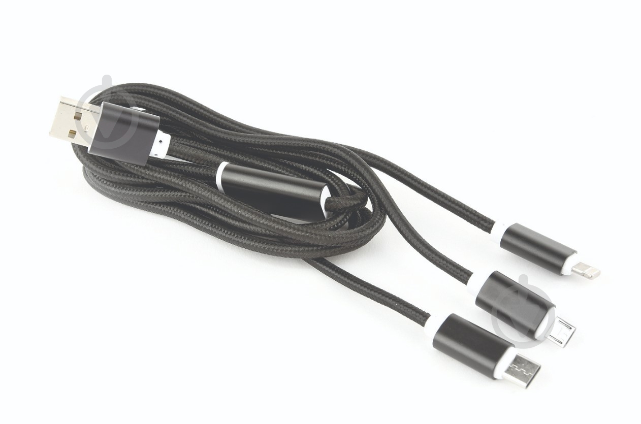 Кабель Cablexpert 1 м (CC-USB2-AM31-1M) BM-папа/Lightning/Micro/Type-C - фото 2