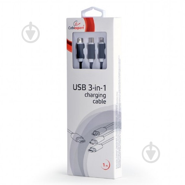 Кабель Cablexpert 1 м (CC-USB2-AM31-1M) BM-папа/Lightning/Micro/Type-C - фото 5