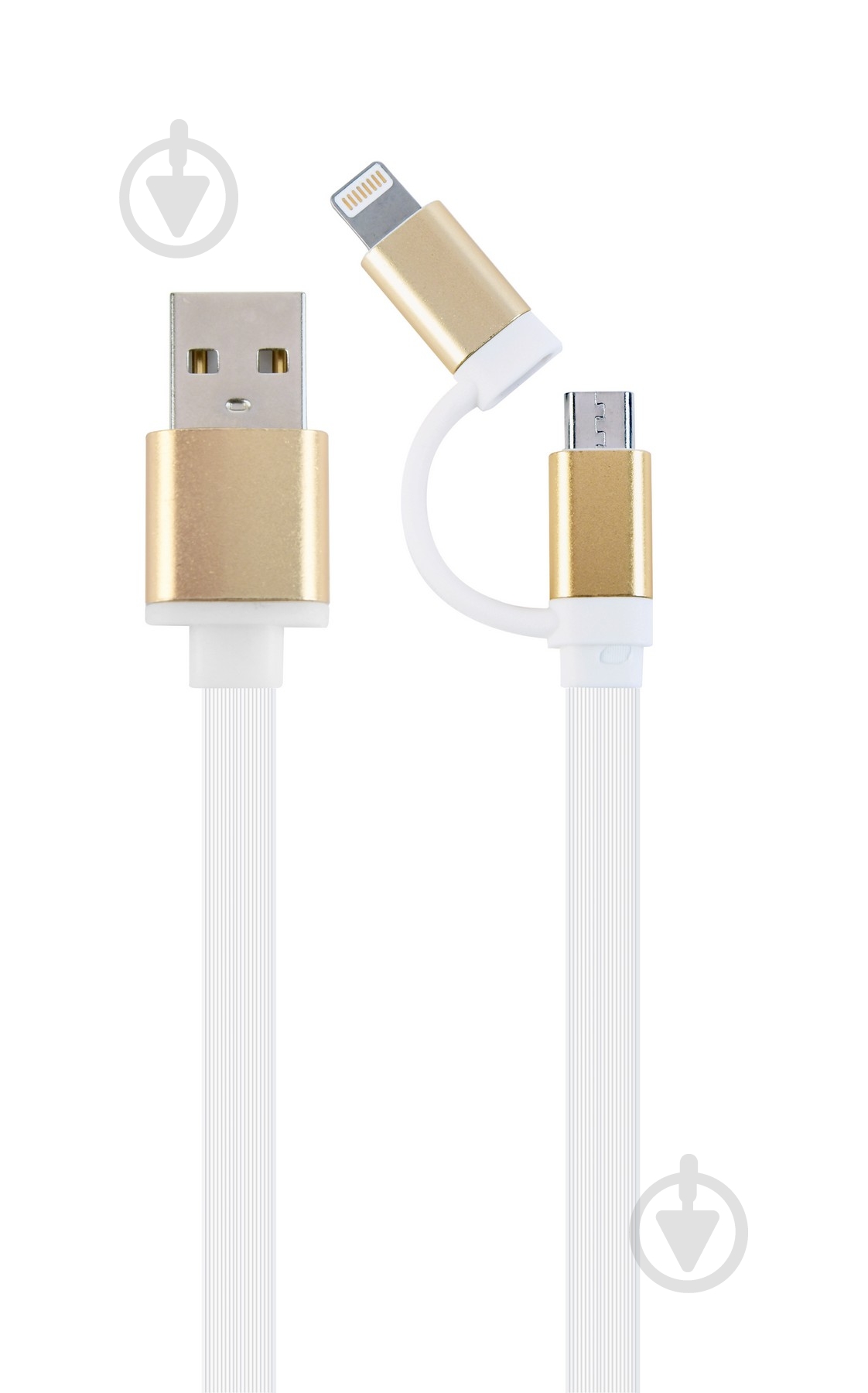Кабель Cablexpert 1 м (CC-USB2-AM8PmB-1M-GD) USB 2.0 BM-тато/Lightning/Micro - фото 1 Кабель Cablexpert 1 м (CC-USB2-AM8PmB-1M-GD) USB 2.0 BM-тато/Lightning/Micro - фото 1