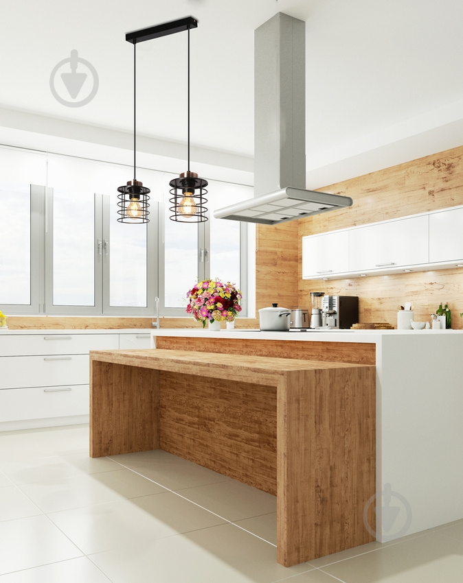 Люстра подвесная Candellux Glob 2x40 Вт E27 черный/медь 32-00361 - фото 3