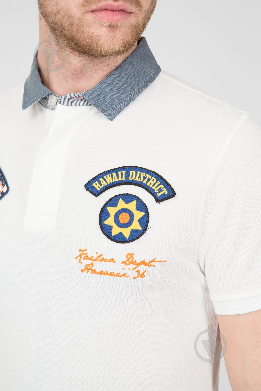 Поло Blauer 19SBLUT02176-119 р.M белый - фото 3