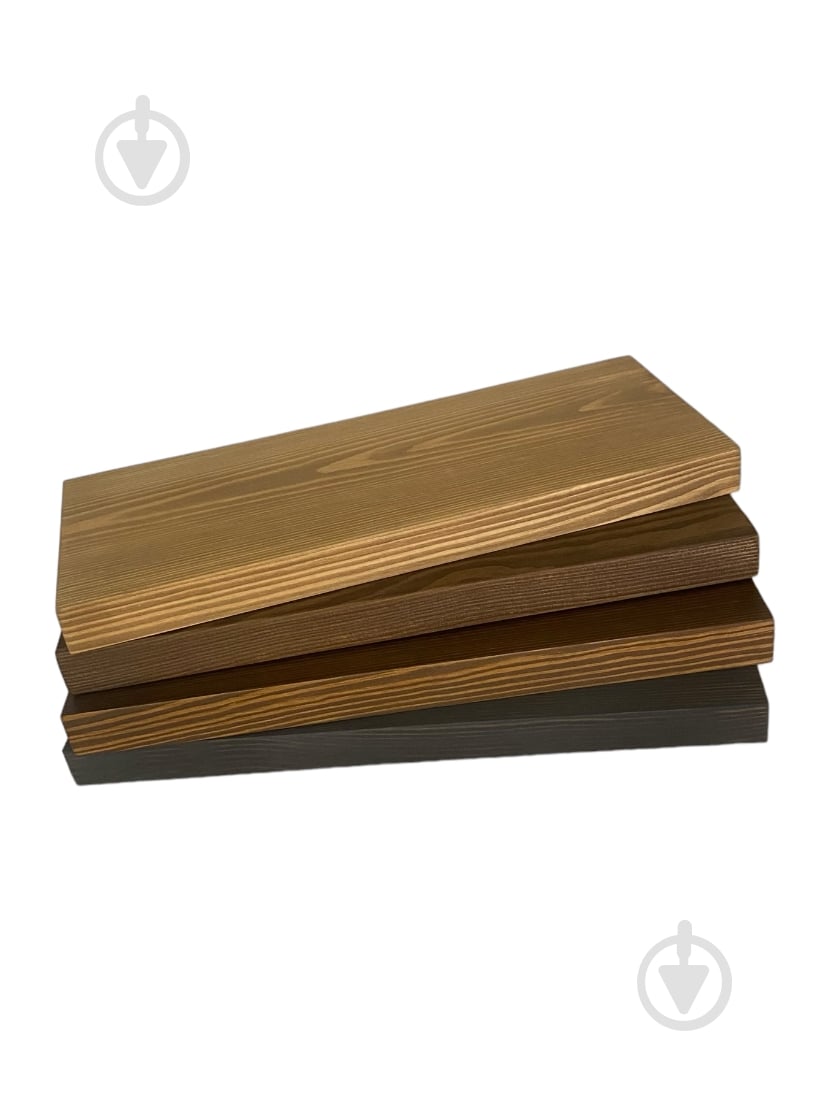 Полка MAYWOOD деревянная скрытого монтажа американский орех 400x165x30 мм - фото 3