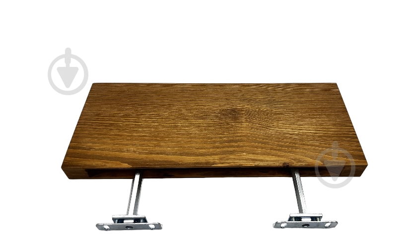 Полка MAYWOOD деревянная скрытого монтажа американский орех 400x165x30 мм - фото 2