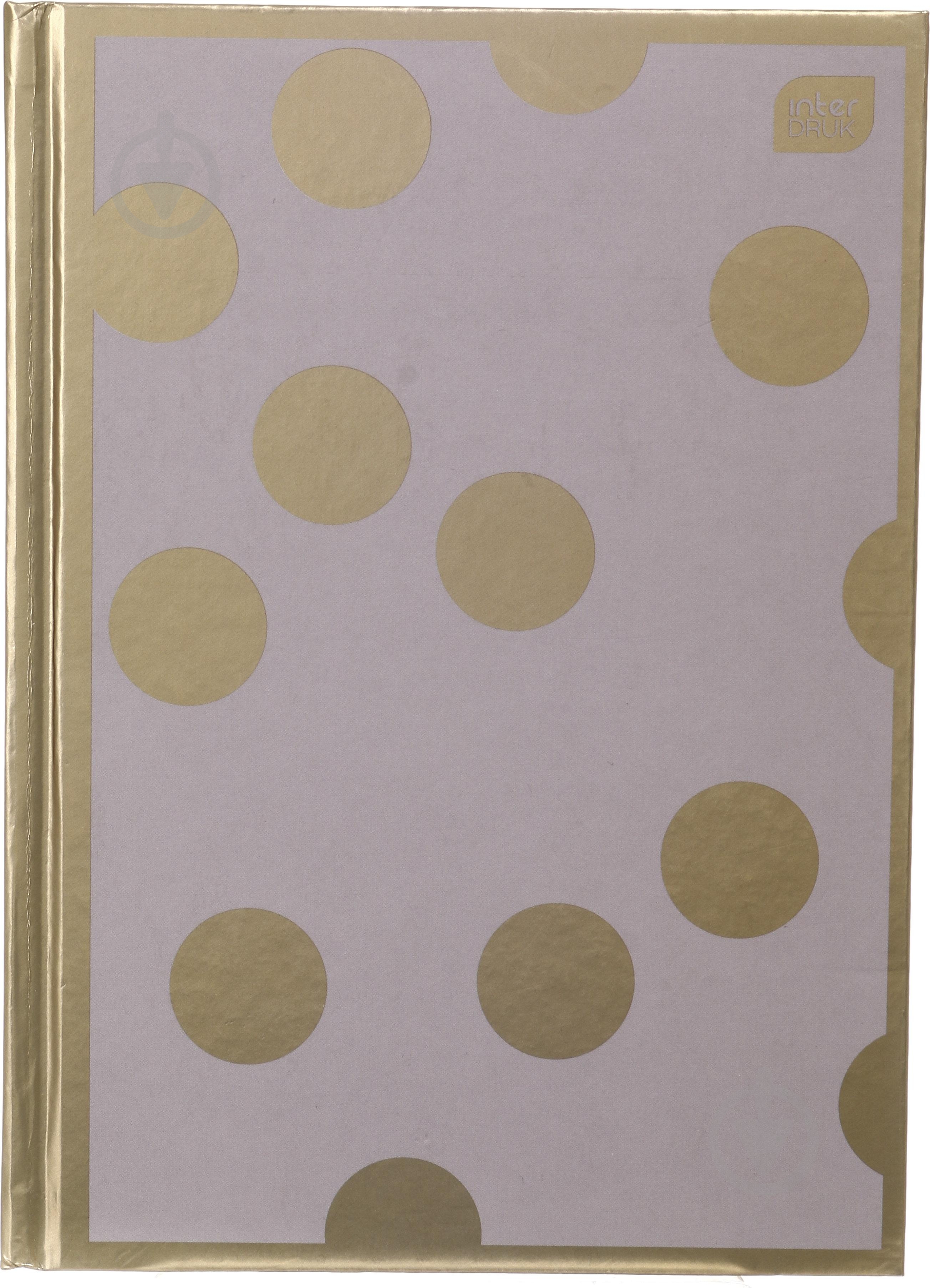 Блокнот InterDRUK А5 96 сторінок Metallic Satin Gold - фото 1