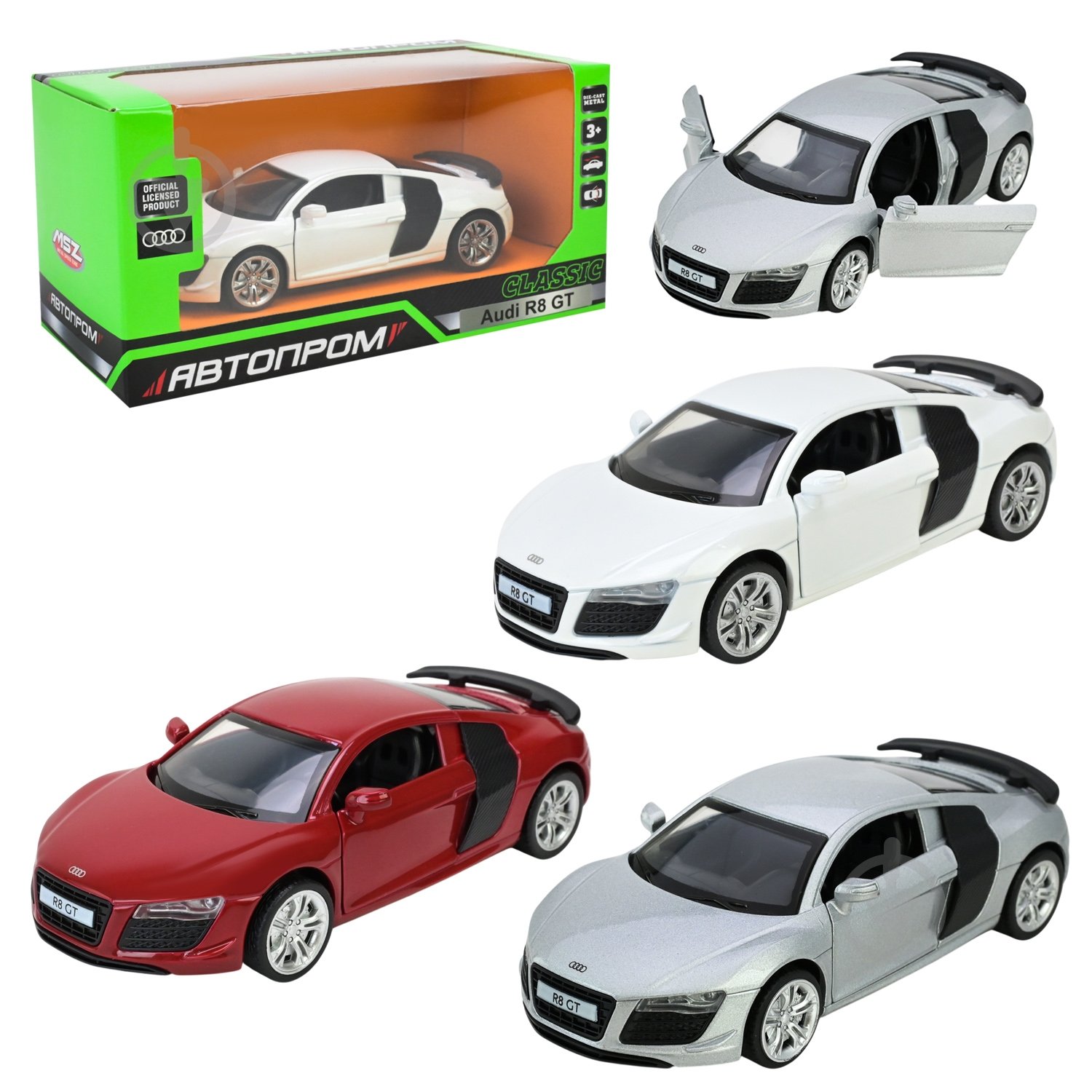 Автомодель Автопром 1:32 Audi R8 GT 10004 - фото 1 Автомодель Автопром 1:32 Audi R8 GT 10004 - фото 1