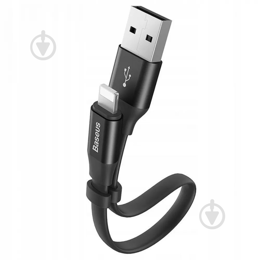 Кабель BASEUS Nimble Micro to Lightning 0,23 м черный (CALMBJ-01) - фото 1