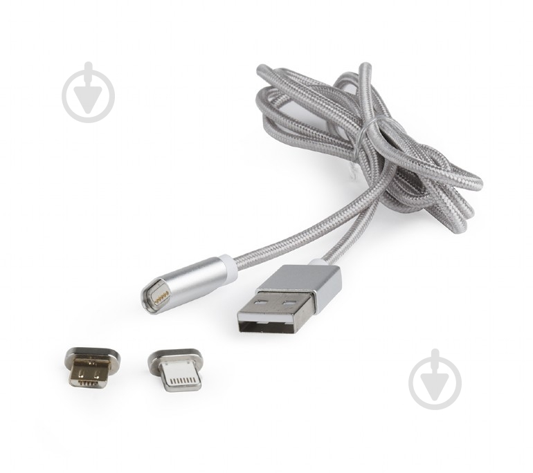 Кабель Cablexpert 1 м серый (CC-USB2-AMLM3-1M) USB 2.0 BM-папа/Lightning/Micro USB - фото 1