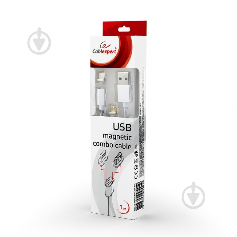 Кабель Cablexpert 1 м серый (CC-USB2-AMLM3-1M) USB 2.0 BM-папа/Lightning/Micro USB - фото 5