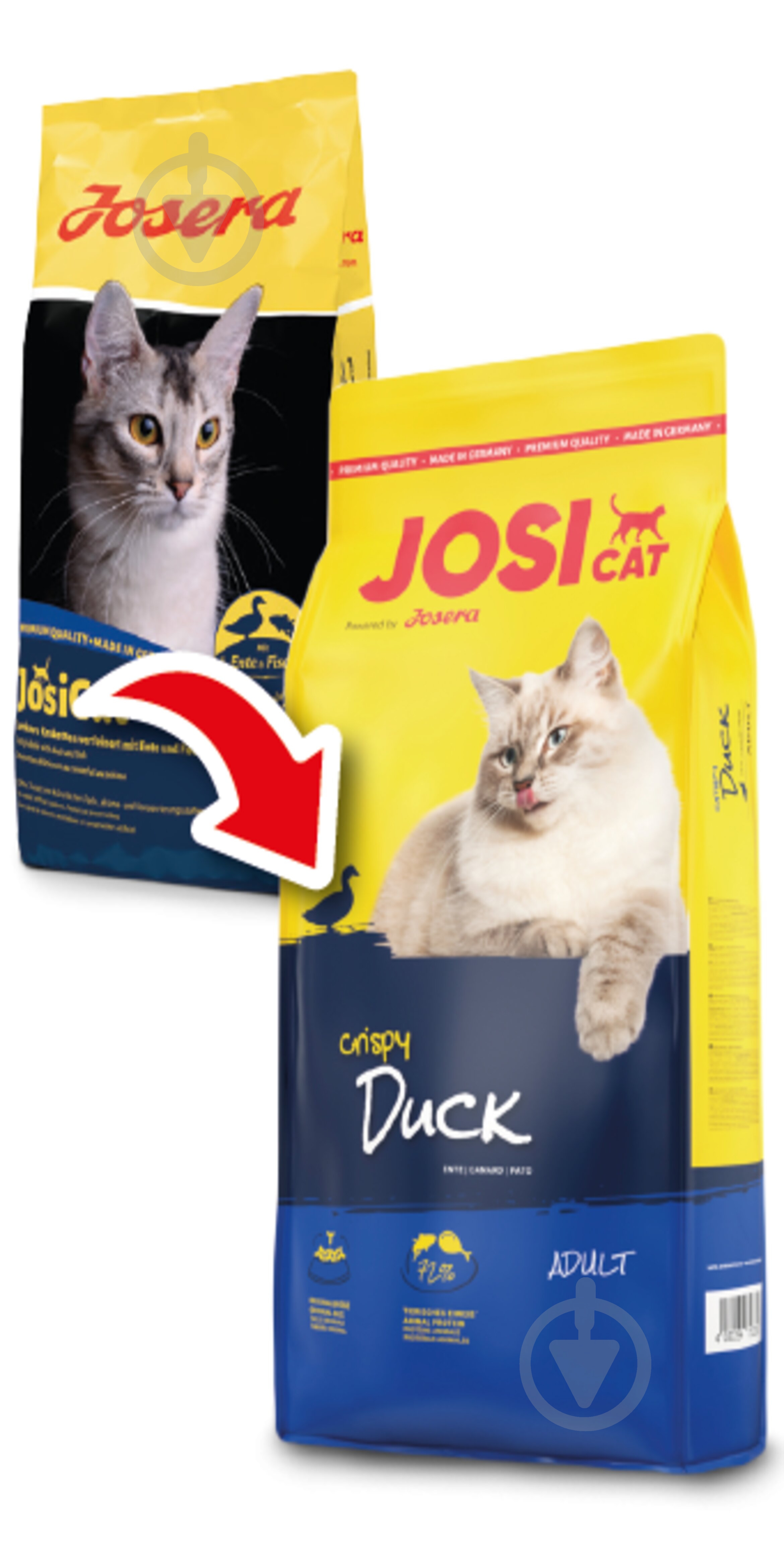 Корм Josera JosiCat с уткой и рыбой 10 кг - фото 1