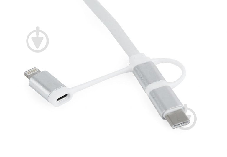 Кабель Cablexpert 1 м білий (CC-USB2-AMLM32-1M-W) USB 2.0 BM-тато/Lightning/Micro/Type-C USB - фото 4 Кабель Cablexpert 1 м білий (CC-USB2-AMLM32-1M-W) USB 2.0 BM-тато/Lightning/Micro/Type-C USB - фото 4