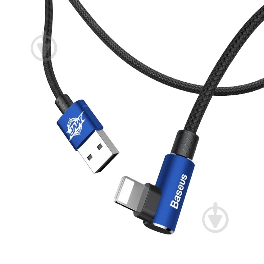 Кабель BASEUS MVP Elbow Type Cable USB for IP 2 A 1 м синий (CALMVP-03) - фото 3 Кабель BASEUS MVP Elbow Type Cable USB for IP 2 A 1 м синий (CALMVP-03) - фото 3