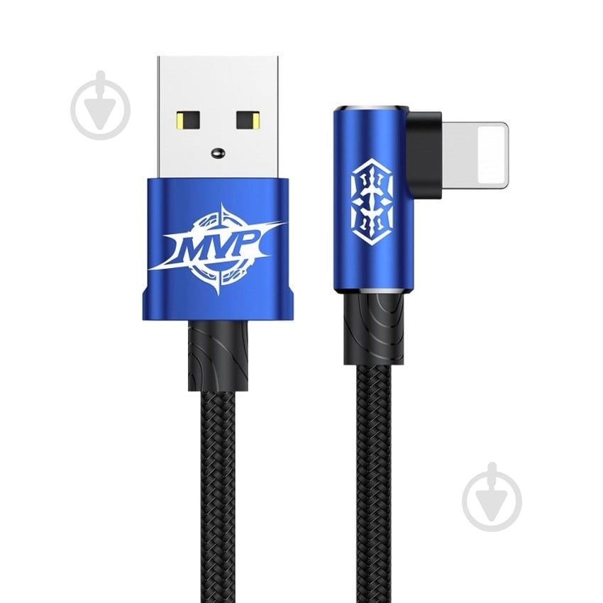 Кабель BASEUS MVP Elbow Type Cable USB for IP 2 A 1 м синий (CALMVP-03) - фото 1 Кабель BASEUS MVP Elbow Type Cable USB for IP 2 A 1 м синий (CALMVP-03) - фото 1