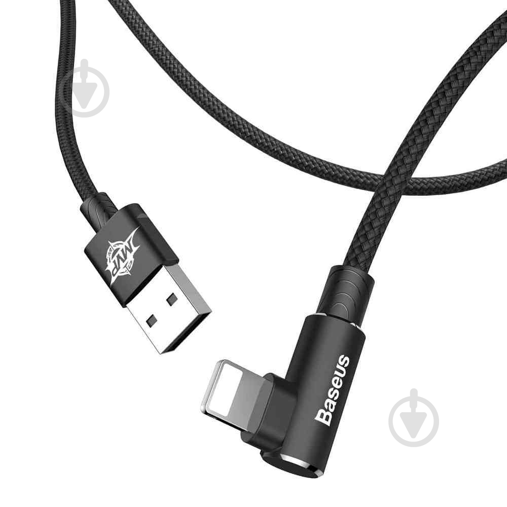 Кабель BASEUS MVP Elbow Type Cable USB for IP 1.5 A 2 м черный (CALMVP-A01) - фото 5 Кабель BASEUS MVP Elbow Type Cable USB for IP 1.5 A 2 м черный (CALMVP-A01) - фото 5