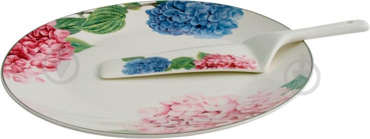 Блюдо для торта Astera Hortensie Color з лопаткою 26.5 см A05140-S3-01 - фото 1 Блюдо для торта Astera Hortensie Color з лопаткою 26.5 см A05140-S3-01 - фото 1
