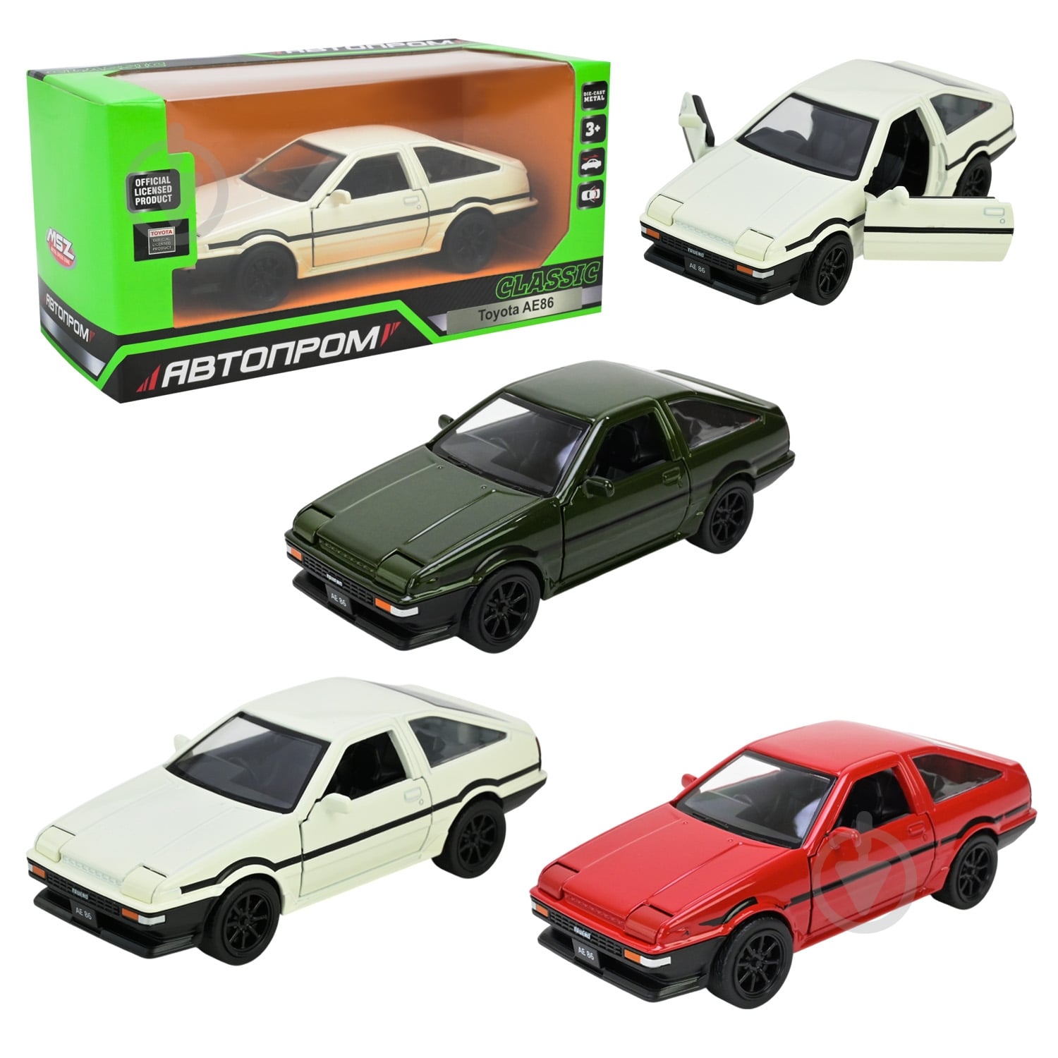 ᐉ Автомодель Автопром 1:32 Toyota AE86 10022 • Краща ціна в Києві