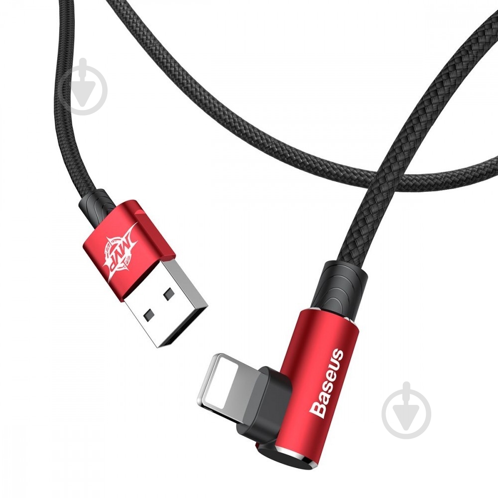 Кабель BASEUS MVP Elbow Type Cable USB for IP 1.5 A 2 м червоний (CALMVP-A09) - фото 3 Кабель BASEUS MVP Elbow Type Cable USB for IP 1.5 A 2 м червоний (CALMVP-A09) - фото 3