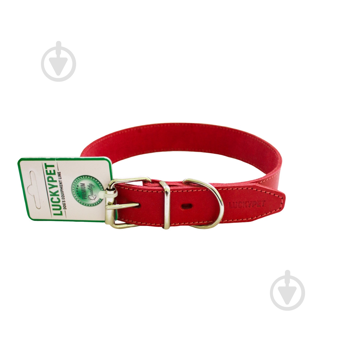 Ошейник Lucky Pet шитый 2,0/32-42 красный - фото 1 Ошейник Lucky Pet шитый 2,0/32-42 красный - фото 1