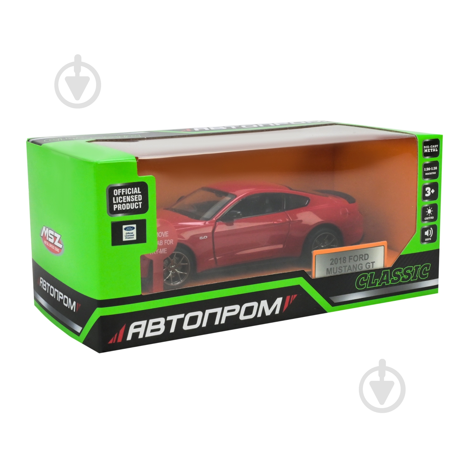ᐉ Автомодель Автопром 1:34 Ford Mustang GT 2018 68702 • Краща