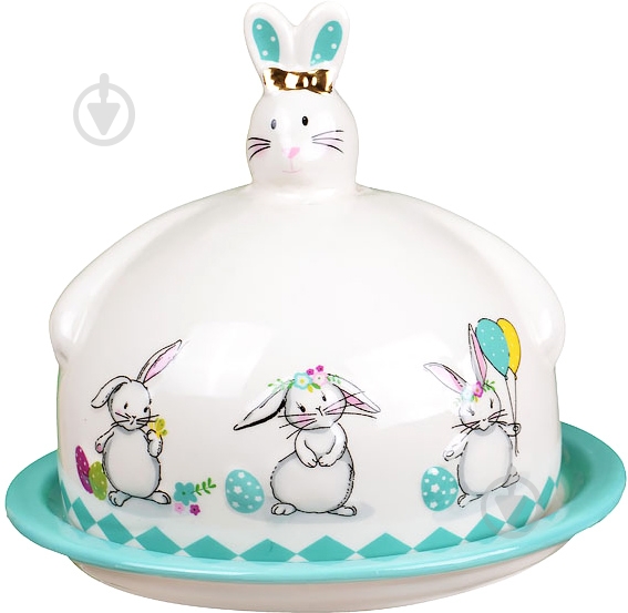 Блюдо з кришкою Lefard Rabbits Blue 940-156 - фото 1