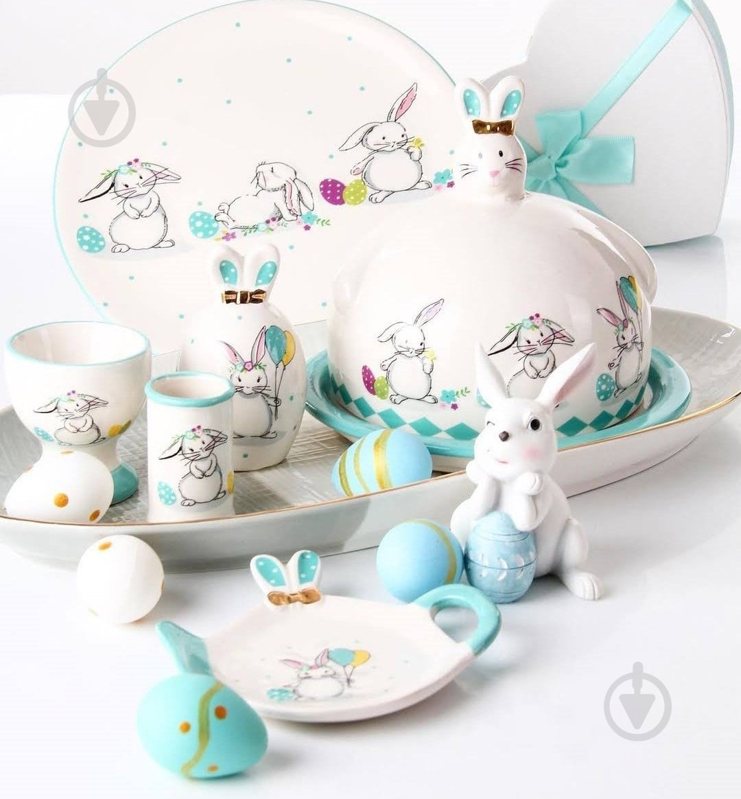 Блюдо з кришкою Lefard Rabbits Blue 940-156 - фото 2