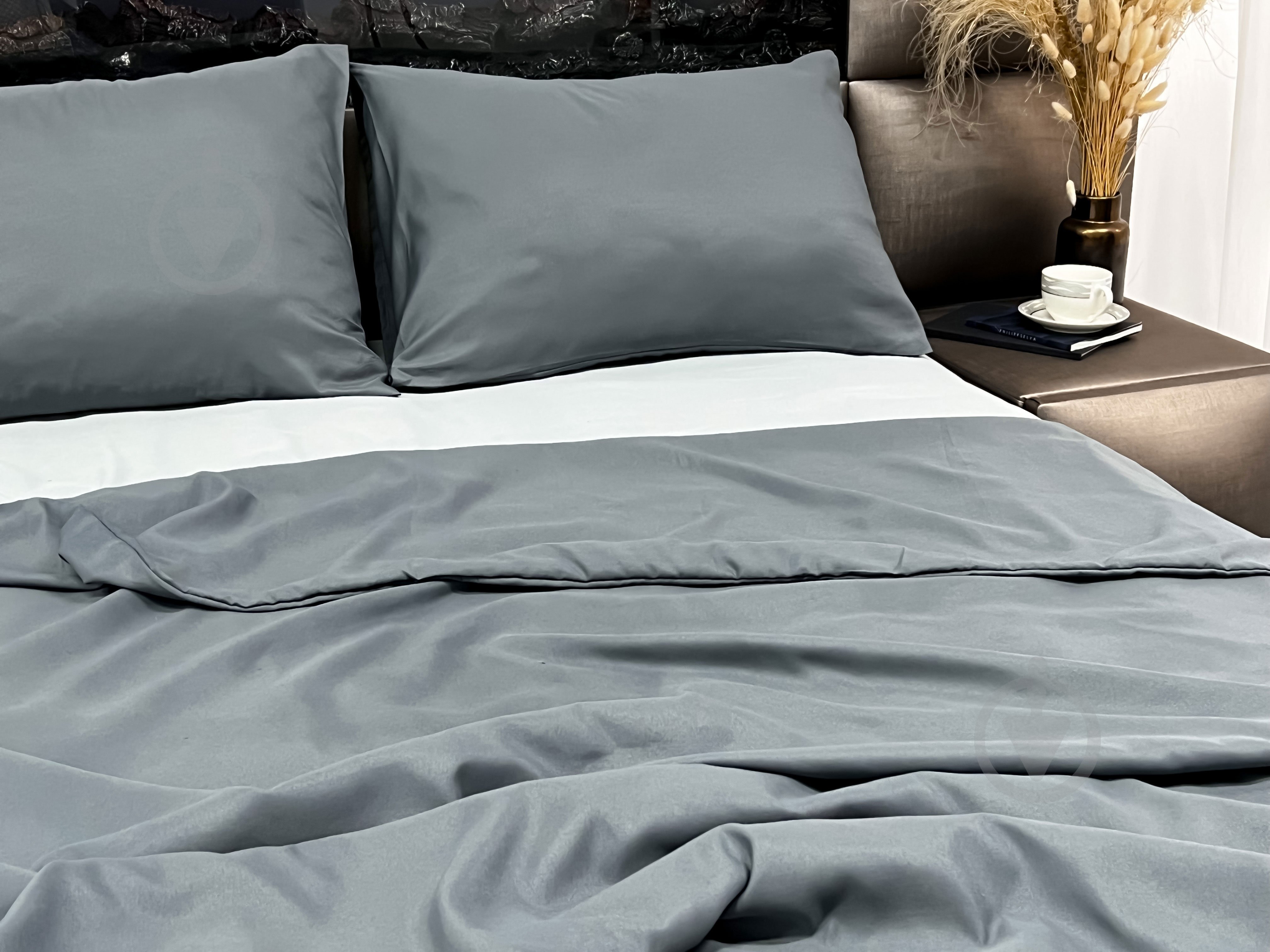 Комплект постельного белья серебряный ARCLOUD - фото 1
