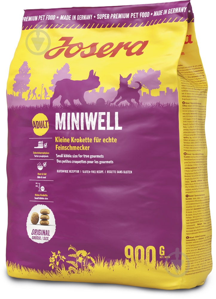 Корм для малих порід Josera Miniwell для собак малих порід 0,9 кг 900 г - фото 1 Корм для малих порід Josera Miniwell для собак малих порід 0,9 кг 900 г - фото 1