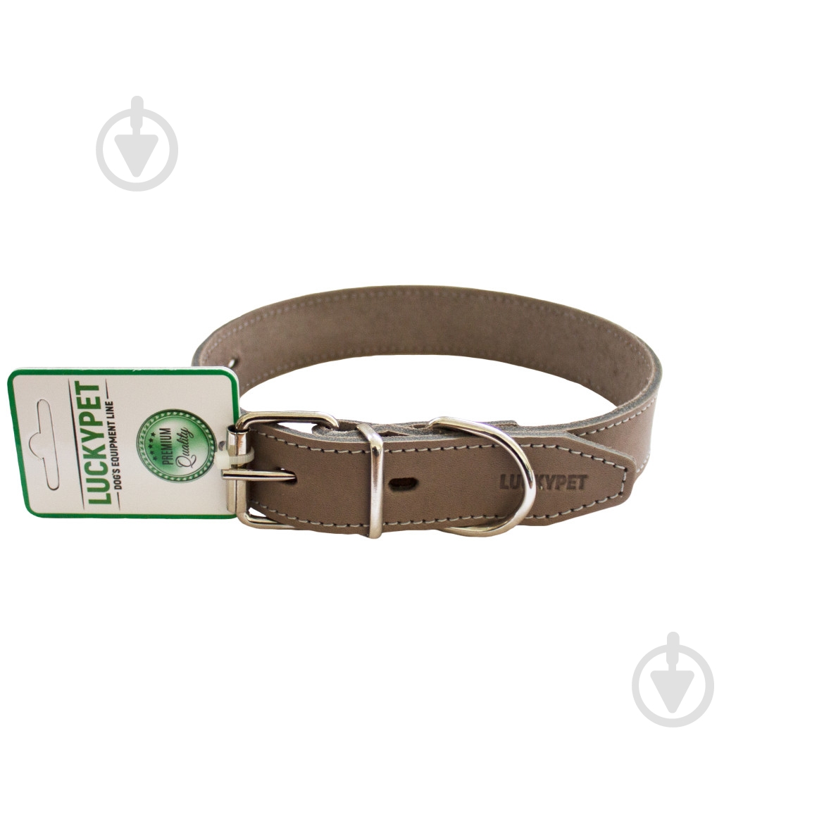 Ошейник Lucky Pet шитый 3,0/37-51 серый - фото 1 Ошейник Lucky Pet шитый 3,0/37-51 серый - фото 1