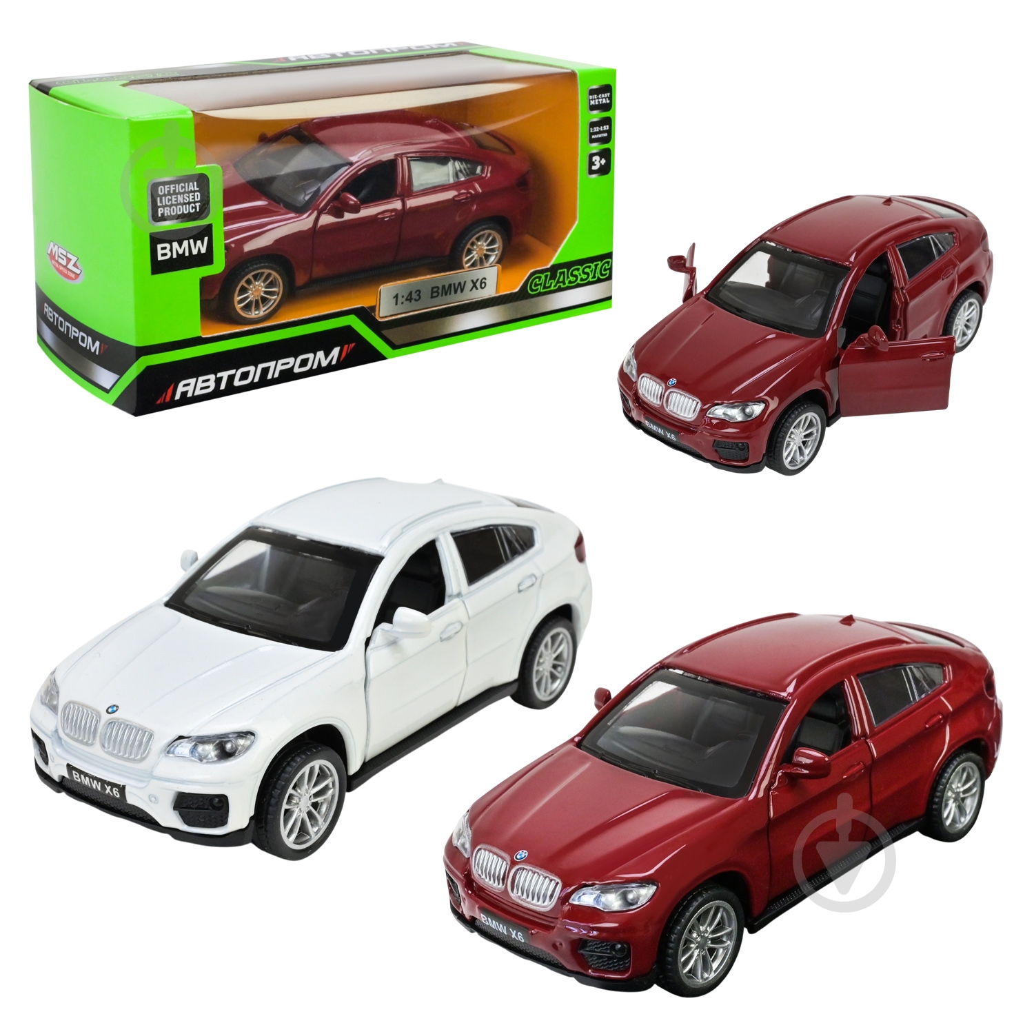 Автомодель Автопром 1:43 BMW X6 4306 - фото 1 Автомодель Автопром 1:43 BMW X6 4306 - фото 1