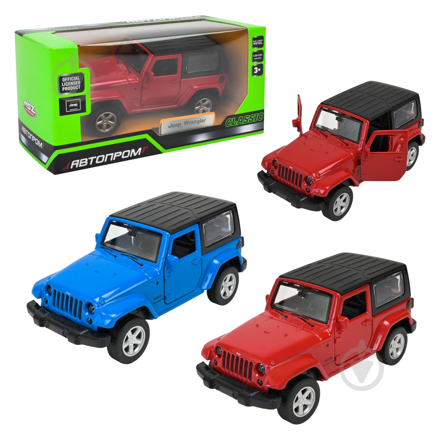 Автомодель Автопром 1:42 JEEP WRANGLER 4307 - фото 1 Автомодель Автопром 1:42 JEEP WRANGLER 4307 - фото 1