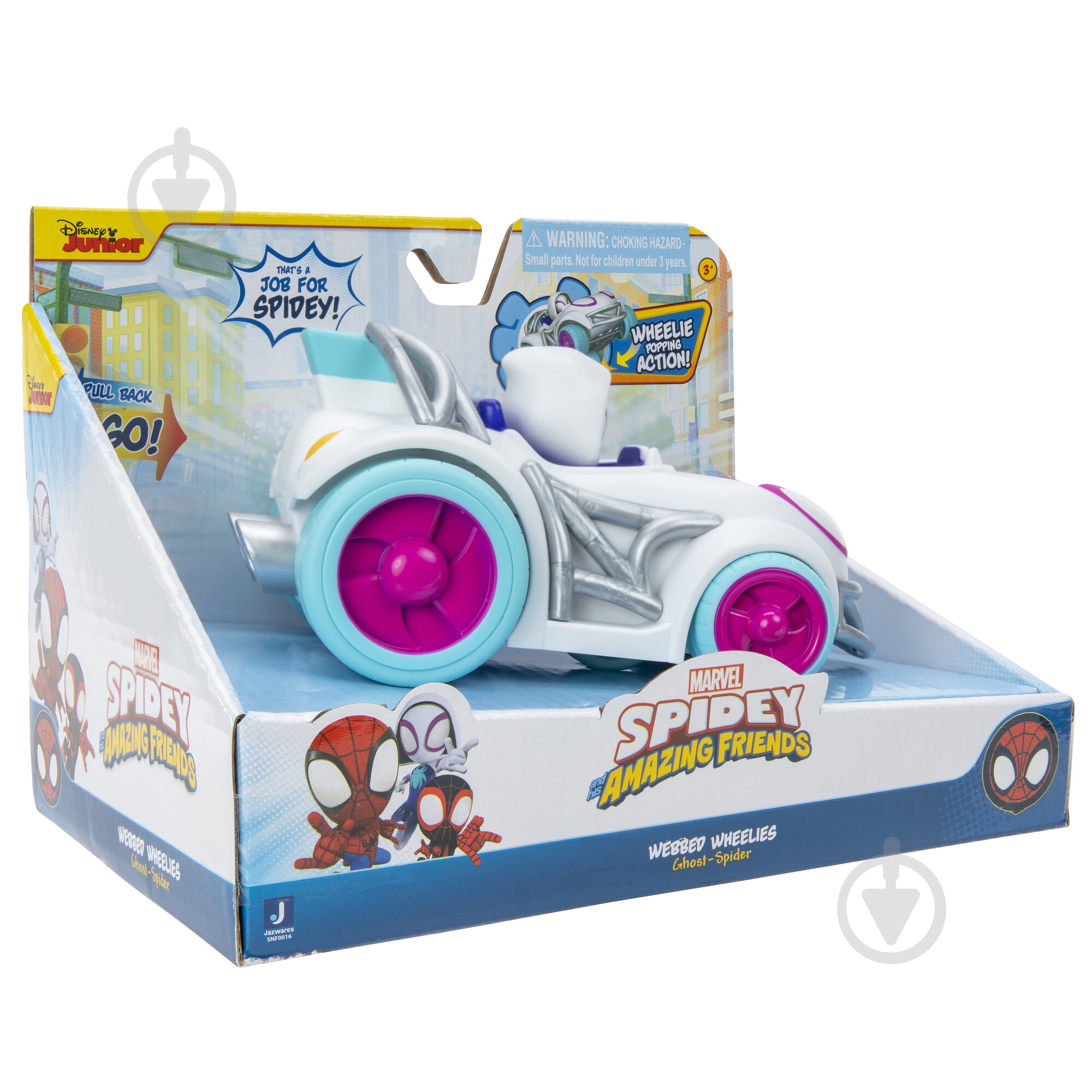 Автомобиль инерционный Spidey Pull Back Vehicle Ghost Spider SNF0016 - фото 3