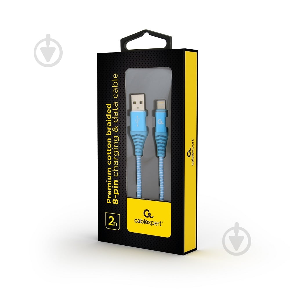 Кабель Cablexpert Lightning – USB 2 м блакитний (CC-USB2B-AMLM-2M-VW) USB 2.0 А-тато/Lightning - фото 2
