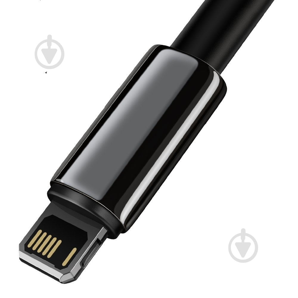 Кабель BASEUS Tungsten Gold Fast Charging Data Cable USB to iP 2.4A 1 м чорний (CALWJ-01) - фото 3 Кабель BASEUS Tungsten Gold Fast Charging Data Cable USB to iP 2.4A 1 м чорний (CALWJ-01) - фото 3