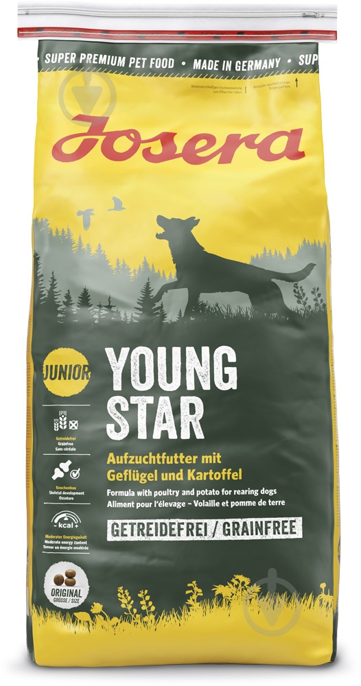 Корм для усіх порід Josera Young Star для цуценят 15 кг (картопля, м'ясо птиці) 15 кг - фото 1 Корм для усіх порід Josera Young Star для цуценят 15 кг (картопля, м'ясо птиці) 15 кг - фото 1