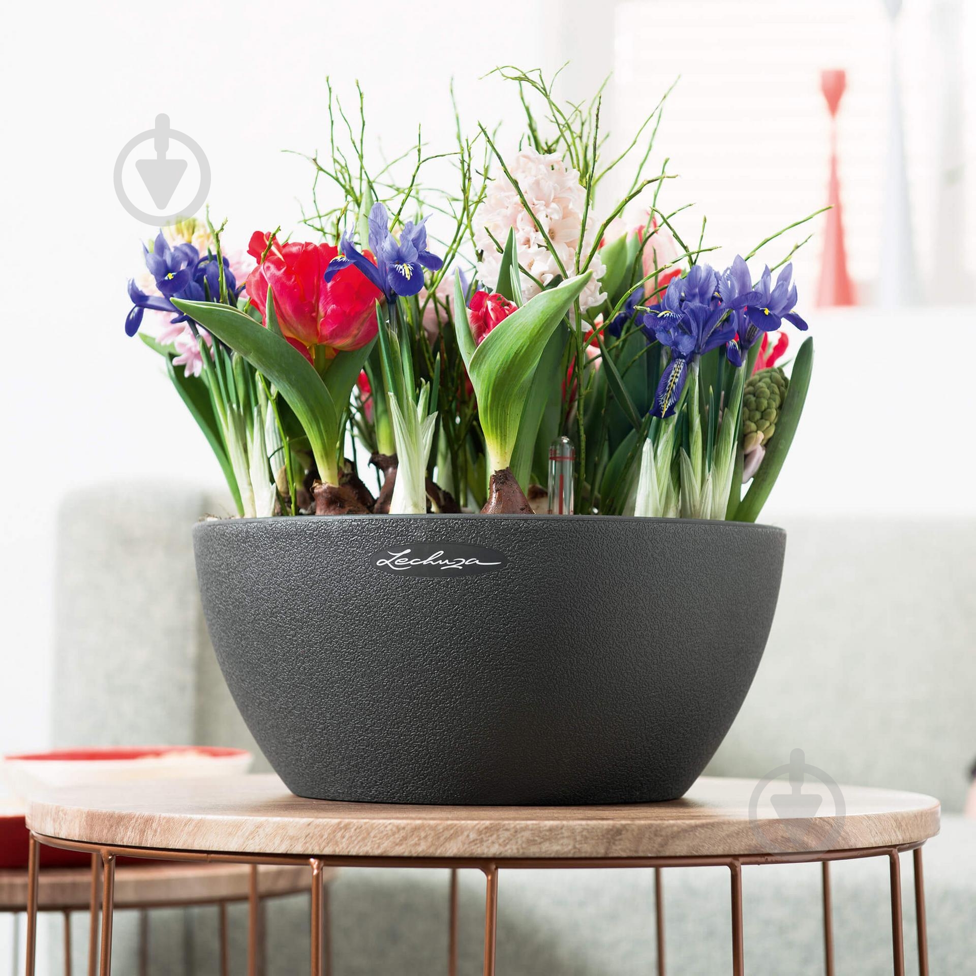 Вазон декоративний Lechuza Cubeto Color 30 круглий 4,5 л світло-бежевий (13831) - фото 7